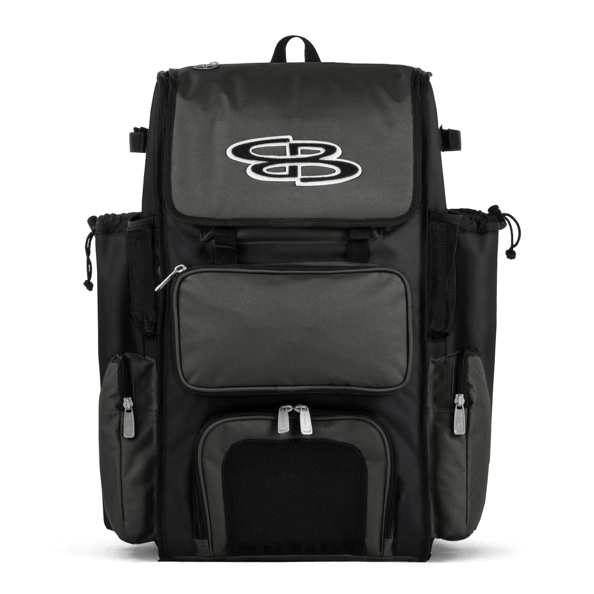 Boombah Superpack Bat Pack - Backpack Version (no wheels) - Holds up to 4 Bats - For Baseball or Softball BPSPC23 Black/Charcoal