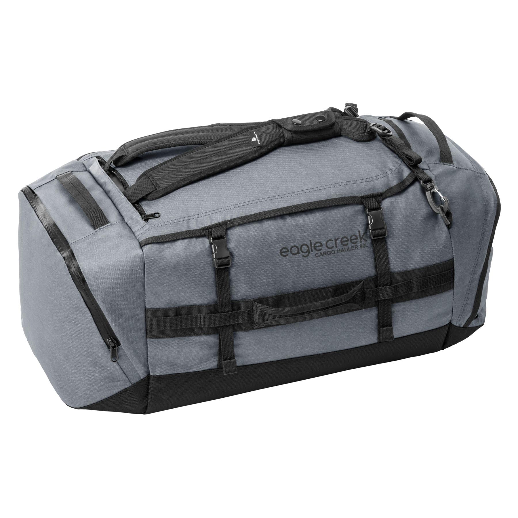 Eagle Creek Cargo Hauler Duffel Bag - Carry-On Duffel Bag for Travel - Easy Access Compartments - Lockable Zipper Opening - Water Resistant - Charcoal - 90L