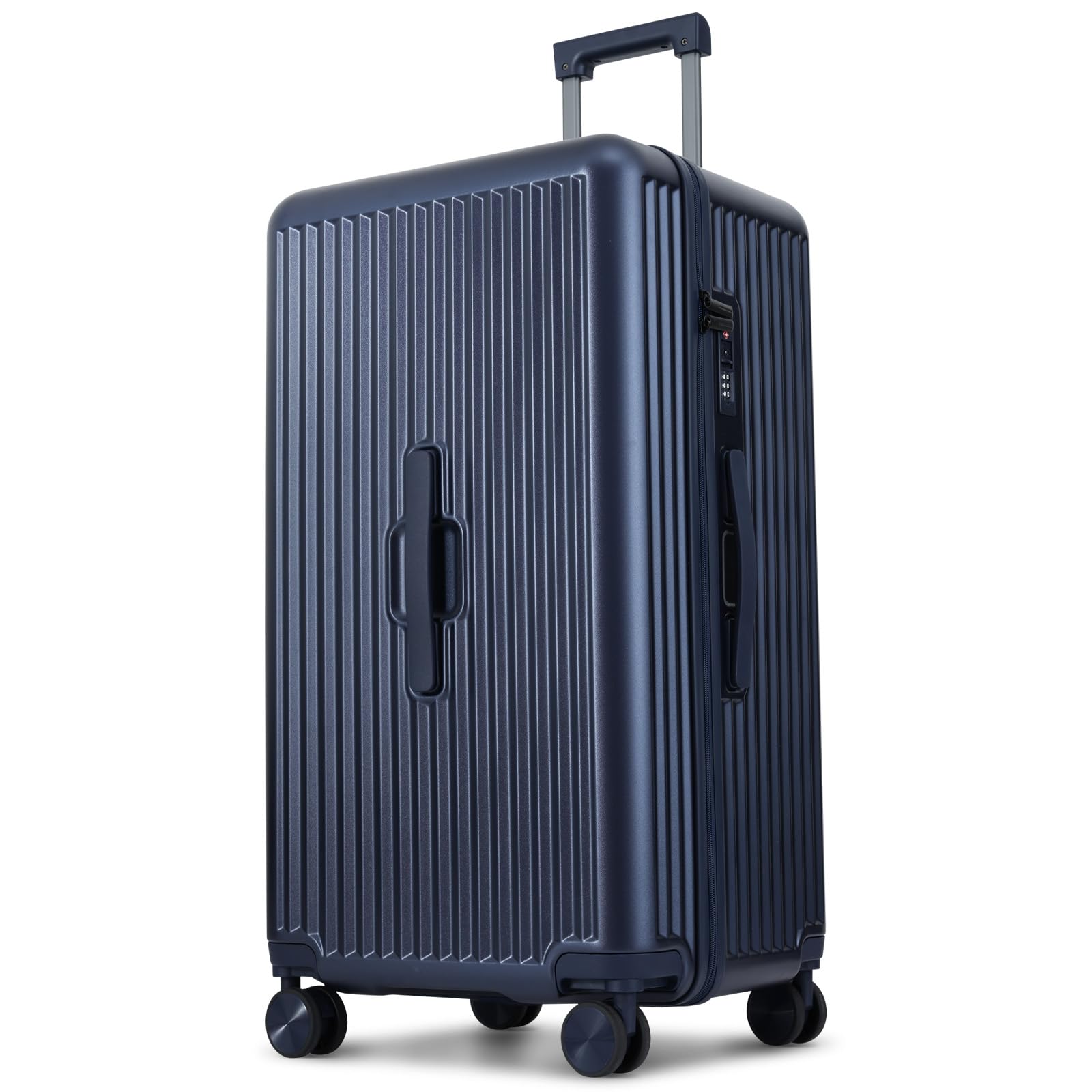 CENSIEN Trunk Luggage, 28 Inch Checked Luggage with Spinner Wheels, Lightweight PC Hard Shell Large Suitcase with TSA Lock, Removable Dividers (Blue, 1PC)