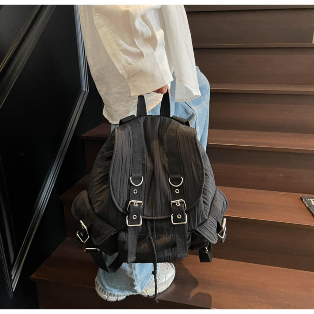 Cutemoria Women's Fashion Backpack Purse Japanese Style Shoulder Bag Large Capacity Lightweight Backpack for Travel Work (Black)