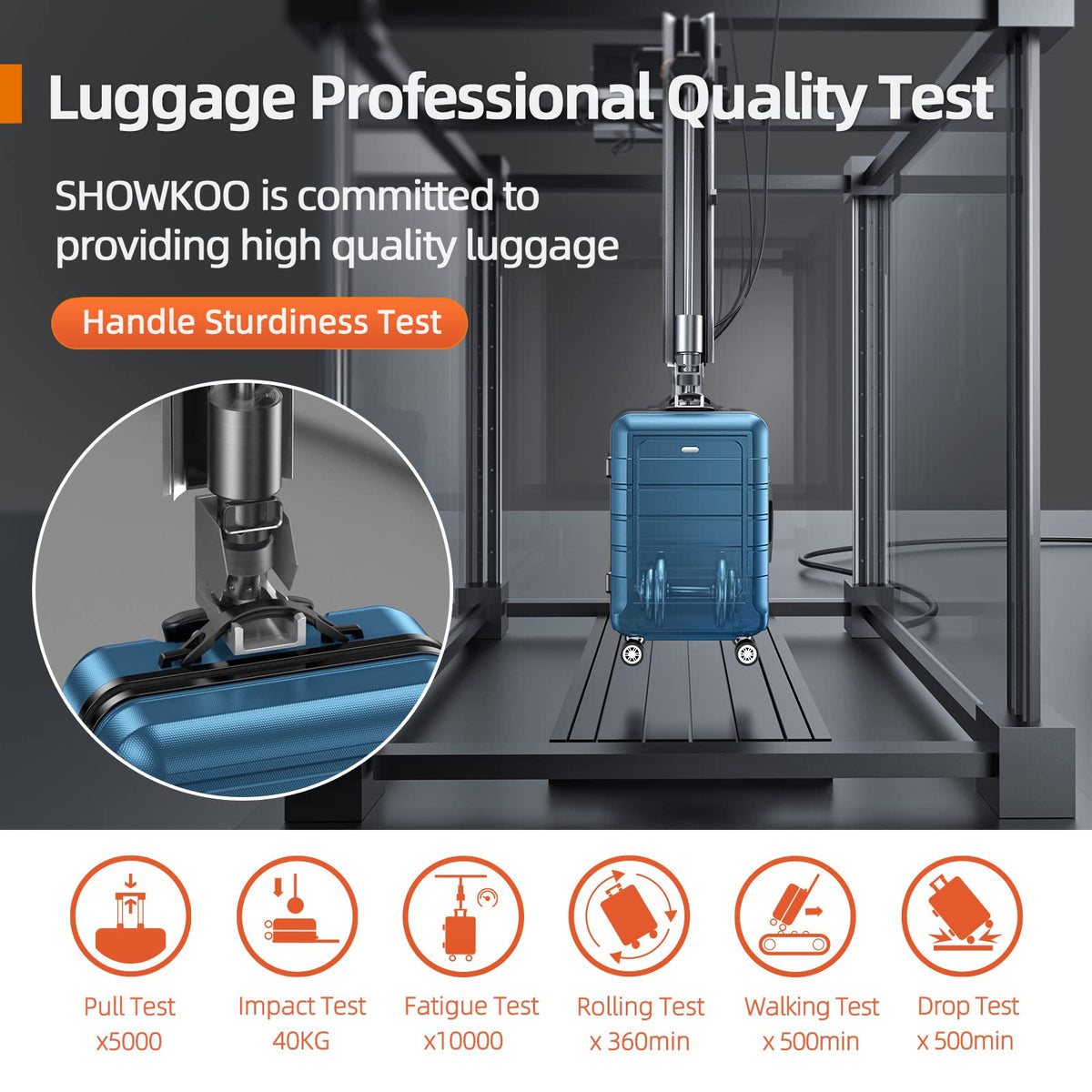 SHOWKOO Luggage Sets Expandable 100% PC Durable Suitcase Sets Double Wheels TSA Lock 4 Piece Luggage Set Navy