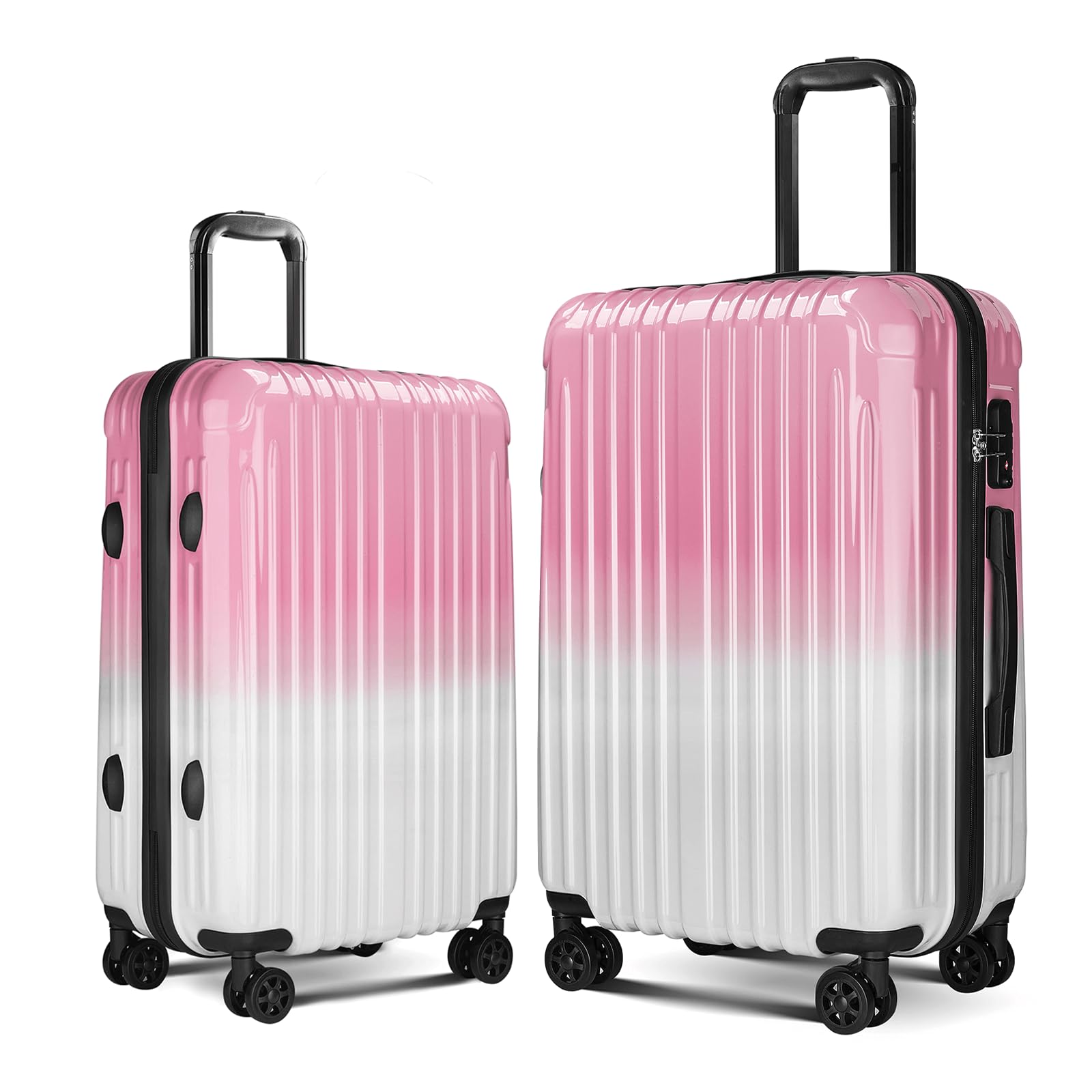 VIVIcity Carry on Luggage 2 Sets(20in/24in) with Spinner Wheels, Lightweight PC+ABS Hard Shell Suitcases, Expandbale Storage & TSA Aprovel Lock