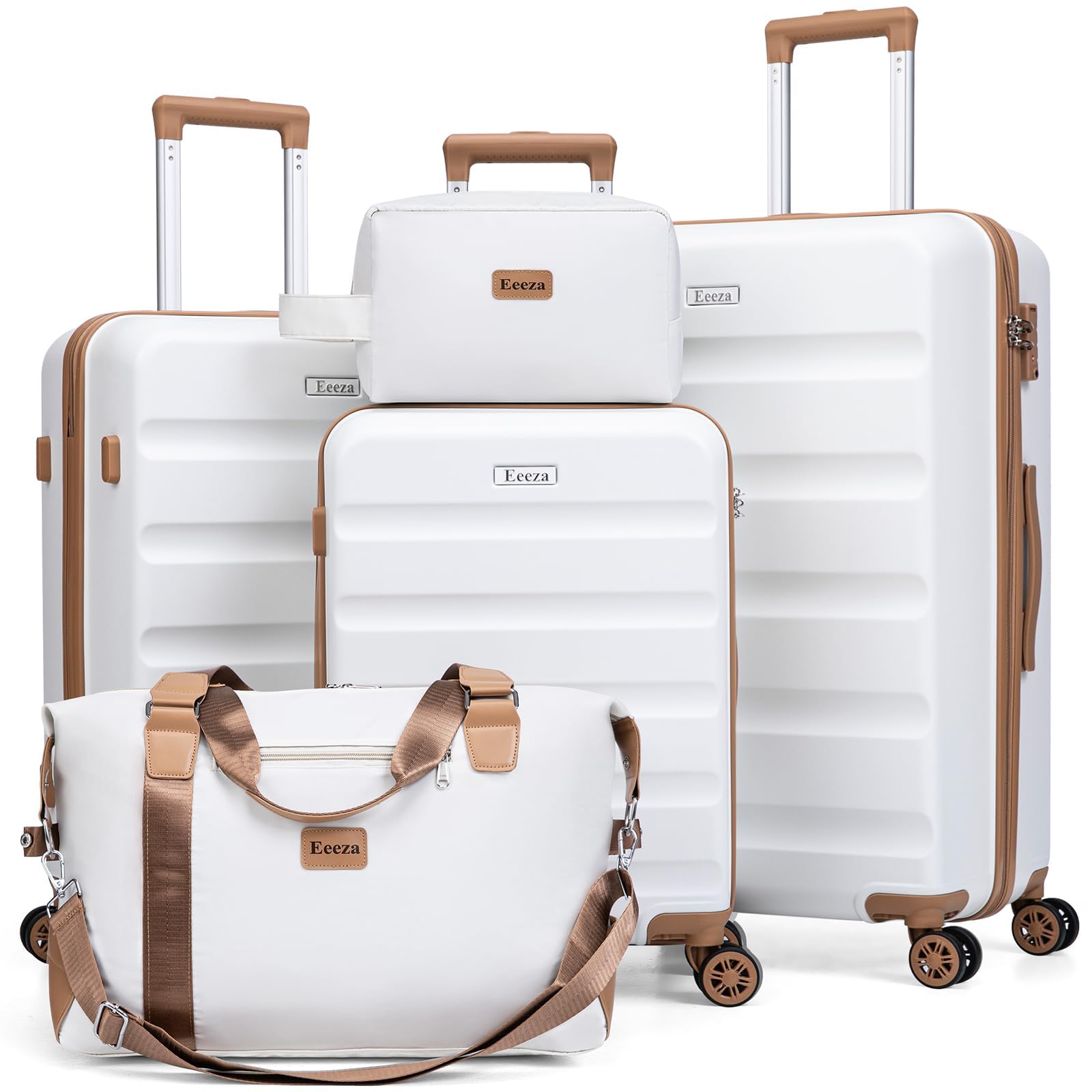 Eeeza Luggage Sets 5 Piece, Suitcases with Wheels,ABS Hard Case Luggage with TSA Lock Spinner Wheels,Carry On Luggage Set (20/24/28 Inch)