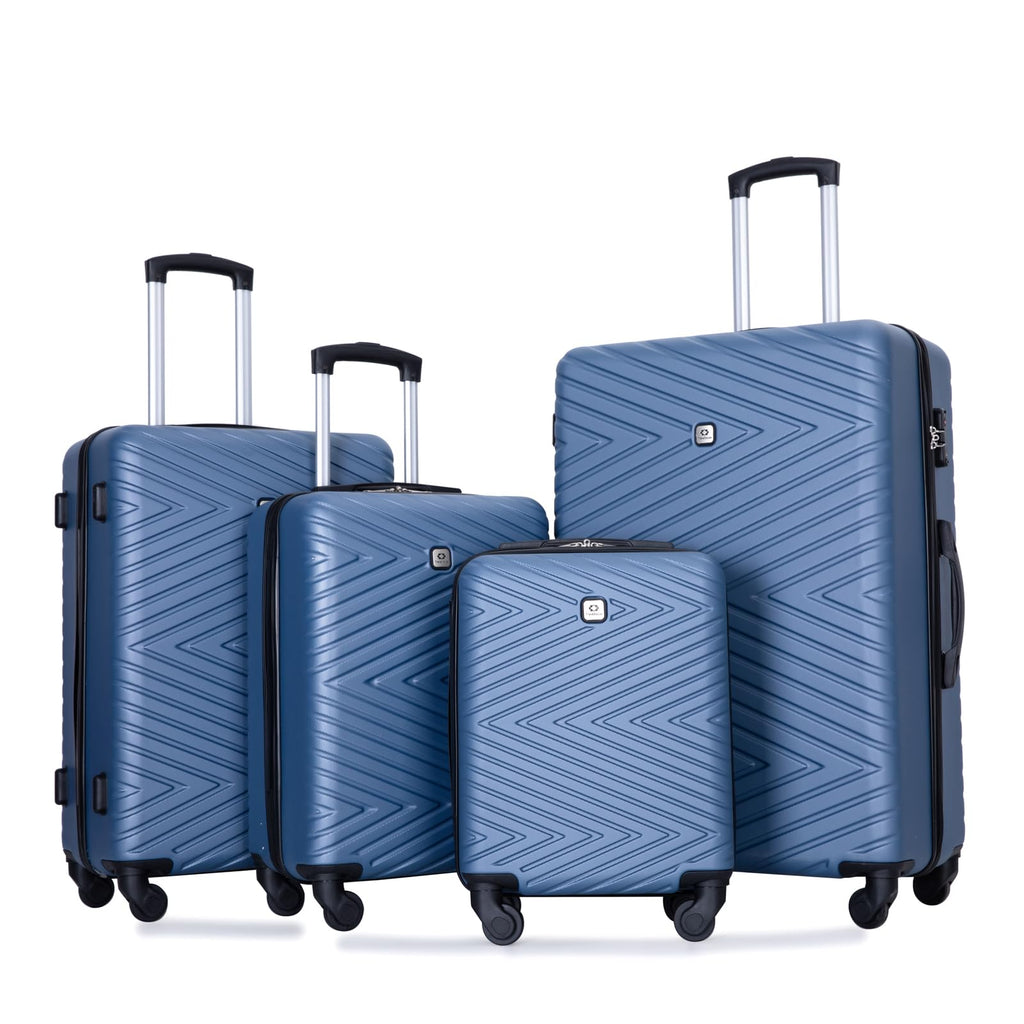 Travelhouse 4 Piece Luggage Sets, Hardshell ABS Suitcase Set with Wheels,Tsa Lock,Lightweight Hardside Travel Suitcases 16“20”24“28”