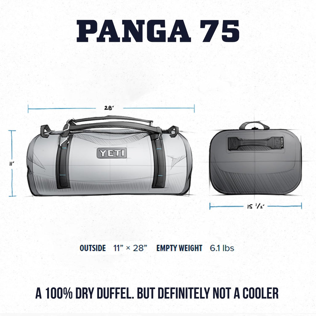 YETI Panga 75 Airtight Waterproof Submersible Duffel Bag, Tan