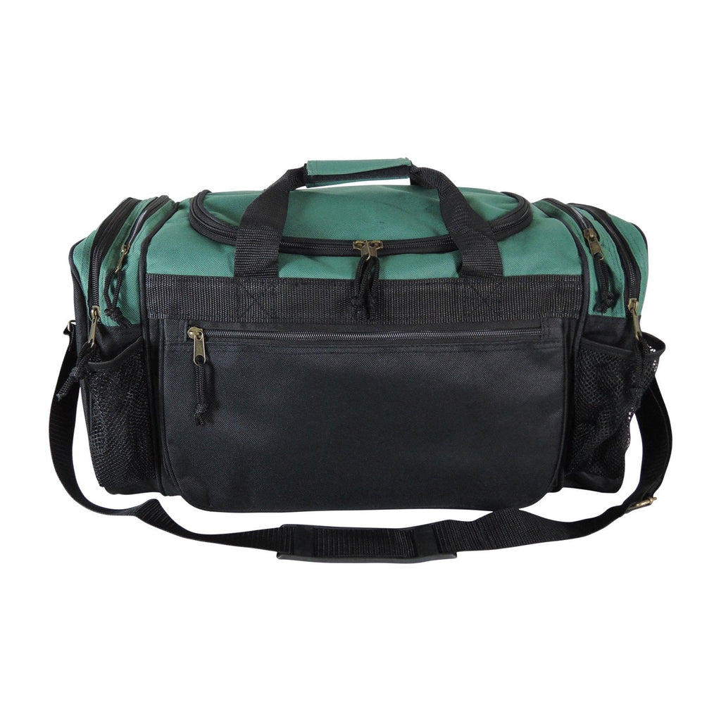 Dalix 20 Inch Sports Duffle Bag with Mesh and Valuables Pockets, Dark Green