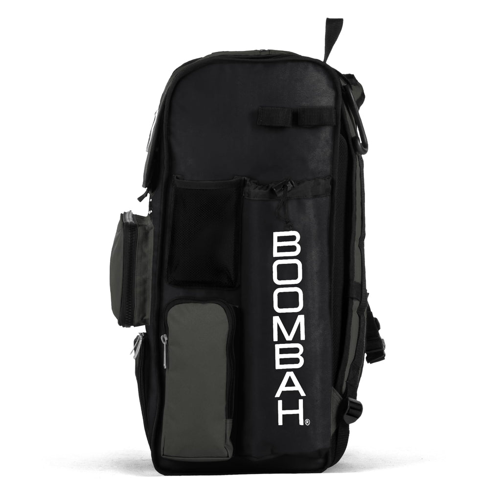 Boombah Superpack Bat Pack - Backpack Version (no wheels) - Holds up to 4 Bats - For Baseball or Softball BPSPC23 Black/Charcoal