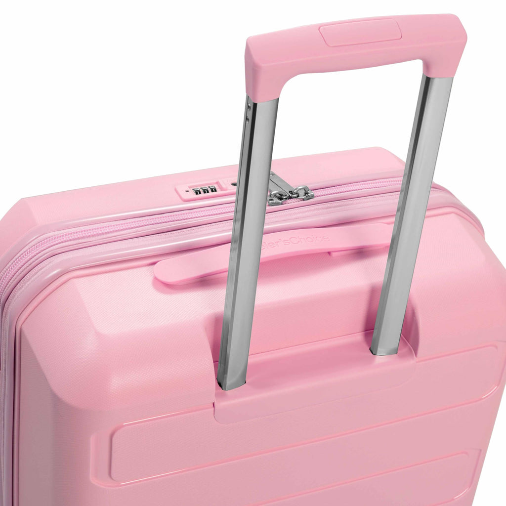 Traveler's Choice Pagosa Hardshell Expandable Luggage with Spinner Wheels, Pink, 26-Inch Medium