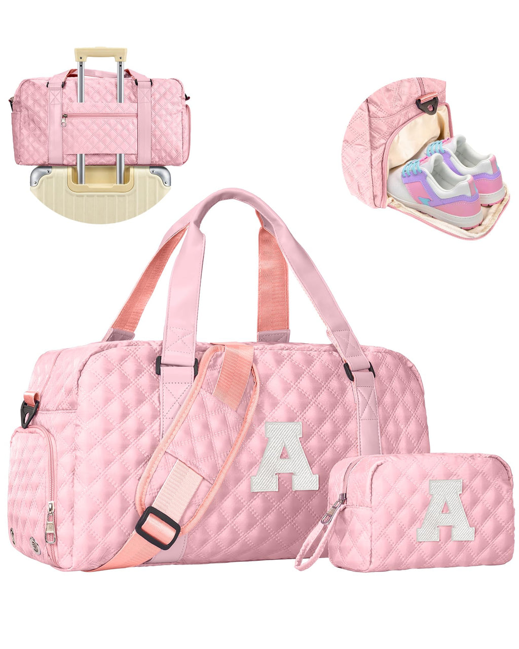 Elilier Easter Gifts for Women Girls, Travel Duffle Bag: Personalized Weekender Dance Cheer bag Sports for Girl, Gymnastics Bags, Birthday Gifts for Women Girls Kids Teens