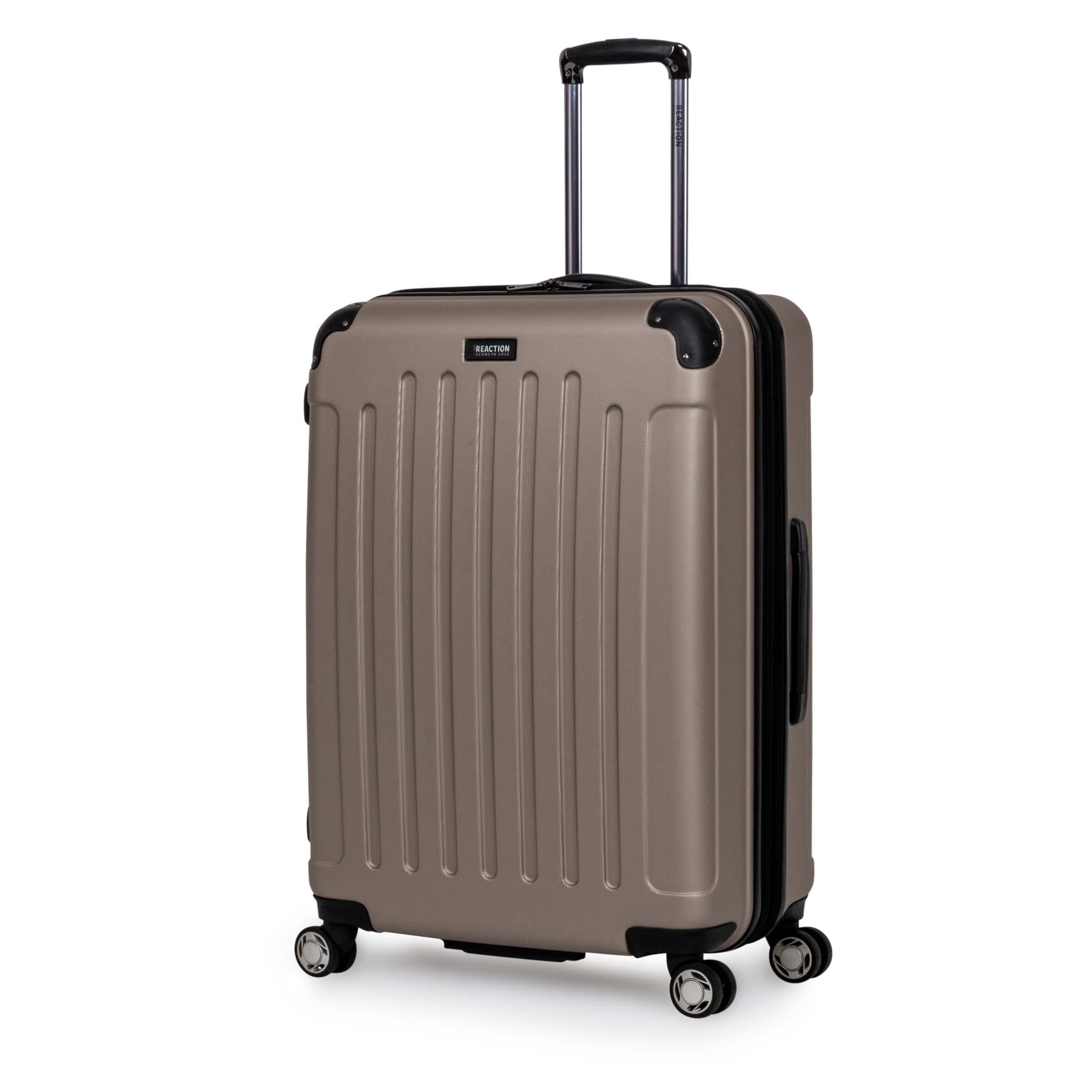 Kenneth Cole REACTION Renegade Luggage Expandable 8-Wheel Spinner Lightweight Hardside Suitcase, Champagne, 28-Inch Checked
