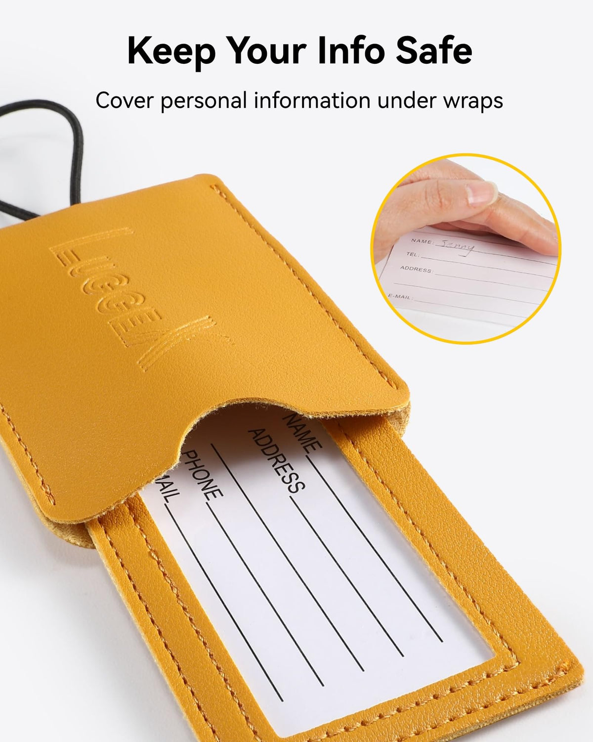 LUGGEX Underseat Carry On Luggage & Luggage Tag for Suitcases