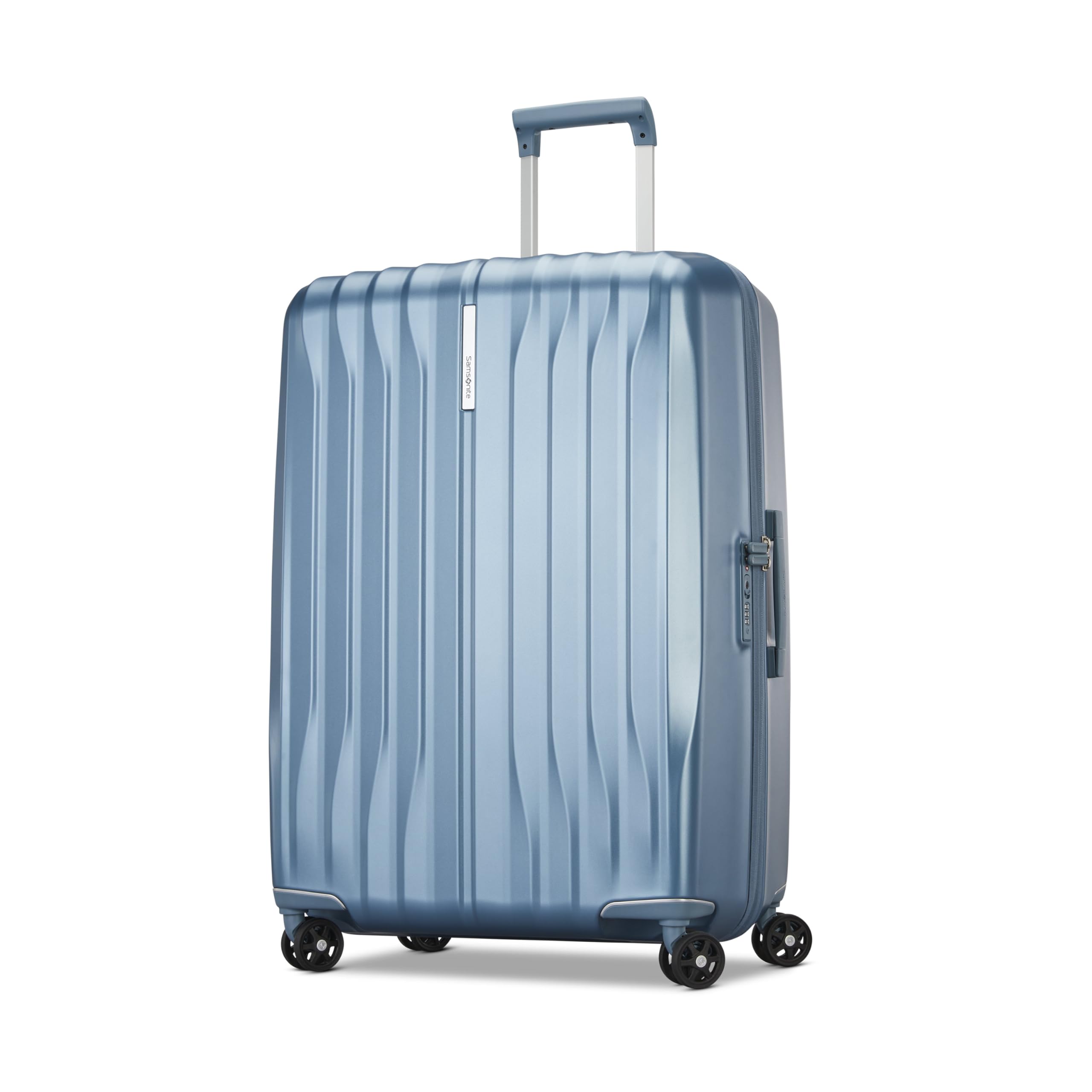 Samsonite UpLIFT Large Checked Hardside Luggage with Spinner Wheels - Airline-Approved, TSA Lock, Adjustable Handle System - Polycarbonate Hard Suitcase for Ultra Lightweight Travel - Elemental Blue