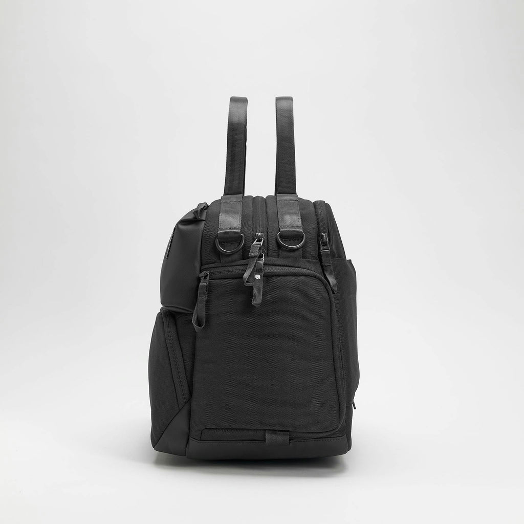 Incase A.R.C. Duffel with ReSpun 100% Recycled Polyester – 40L, Two-Way Zipper, Quick Access Pockets, 16” Laptop Storage Pocket, Travel Pass-Through, Adjustable Strap, Internal Organization, Black