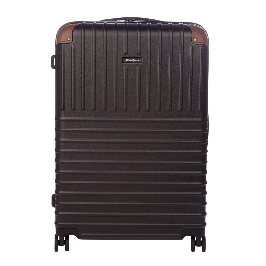 Eddie Bauer Strata Luggage | Hardside | Spinner Wheels | Expandable | Lightweight | Travel Essentials, Black, 30" (Check-In)