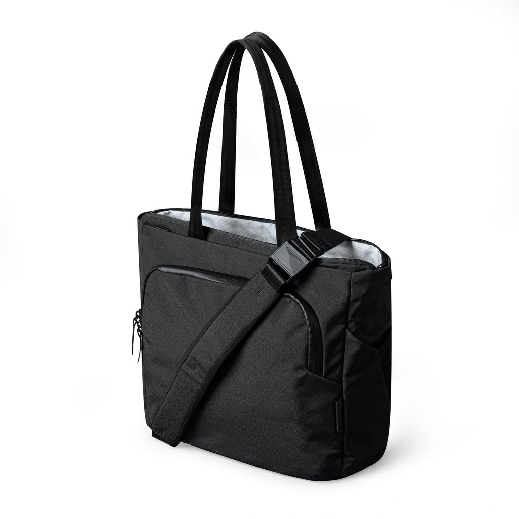 ALPAKA Bravo Tote Bag for 16 Inch MacBook Pro – Weatherproof 16 Inch Laptop Briefcase for Men & Women, Work Travel Tote with Adjustable Shoulder Strap, Black Axoflux 600D