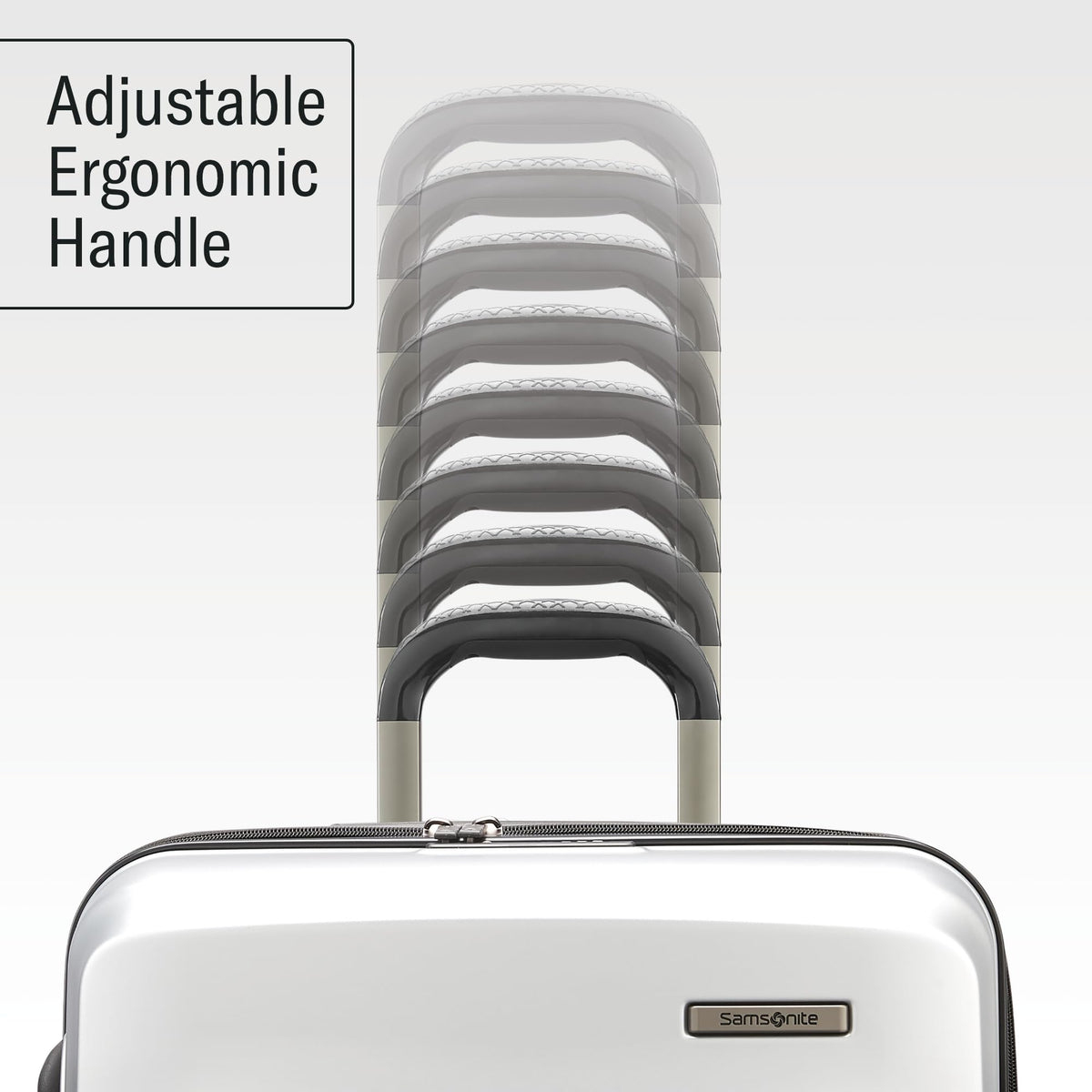 Samsonite Octiv Lightweight Hardshell 24-Inch Medium Checked Luggage - Durable Impact Resistant, 360° Aero Trac Spinner Wheels, Adjustable Telescopic Handle, Expandable, TSA Approved Lock - Silver