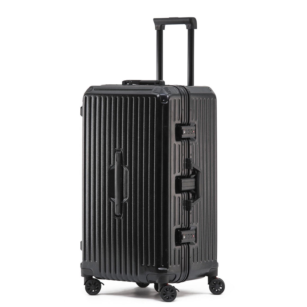 BEITH Hardside Luggage with USB, Type-C, Cup Holder, BS2298 Large Aluminum Frame Suitcase with 5 Wheels 360° Double Spinner, ABS+PC Alloy Box Shell, TSA Lock, Aluminum Lifting Rod, Durable
