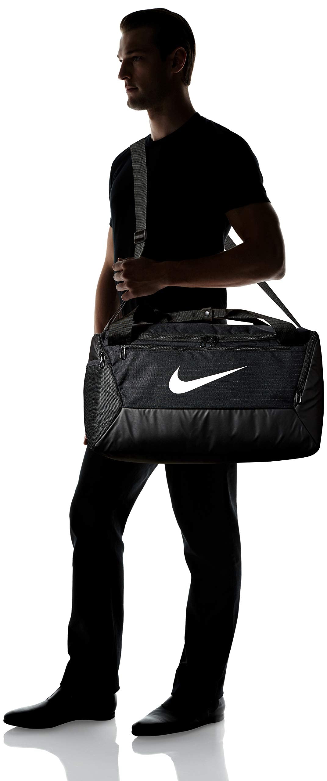 NIKE Brasilia Small Duffel - 9.0, Black/Black/White, Misc