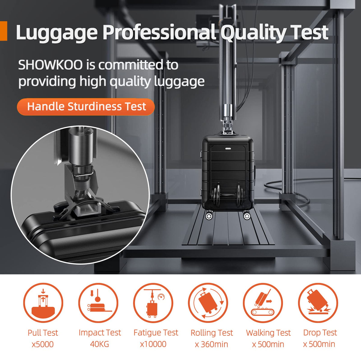 SHOWKOO Luggage Sets Expandable 100% PC Durable Suitcase Double Wheels TSA Lock Black