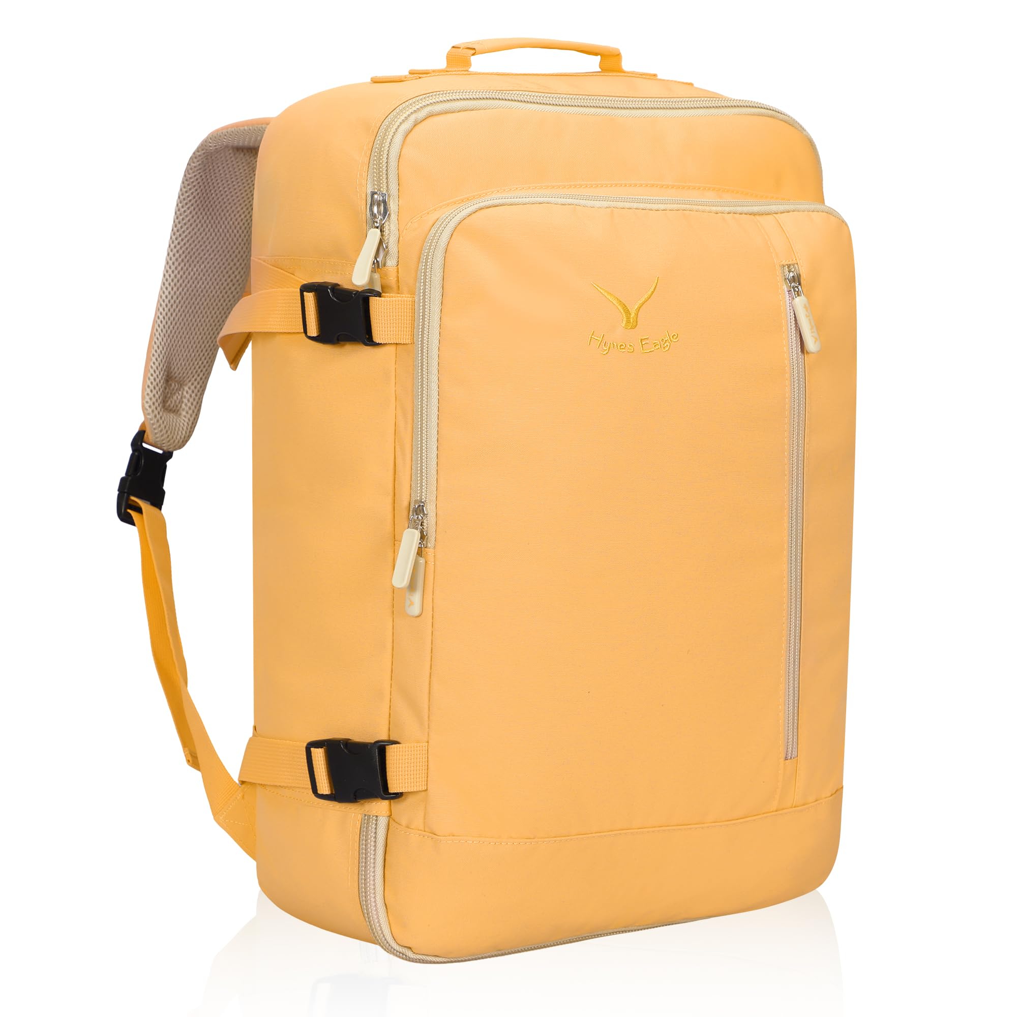 Hynes Eagle Carry on Backpack 38L Large Travel Backpack for Women Flight Approved Weekender Bag Laptop Backpack Men 15 inches Yellow