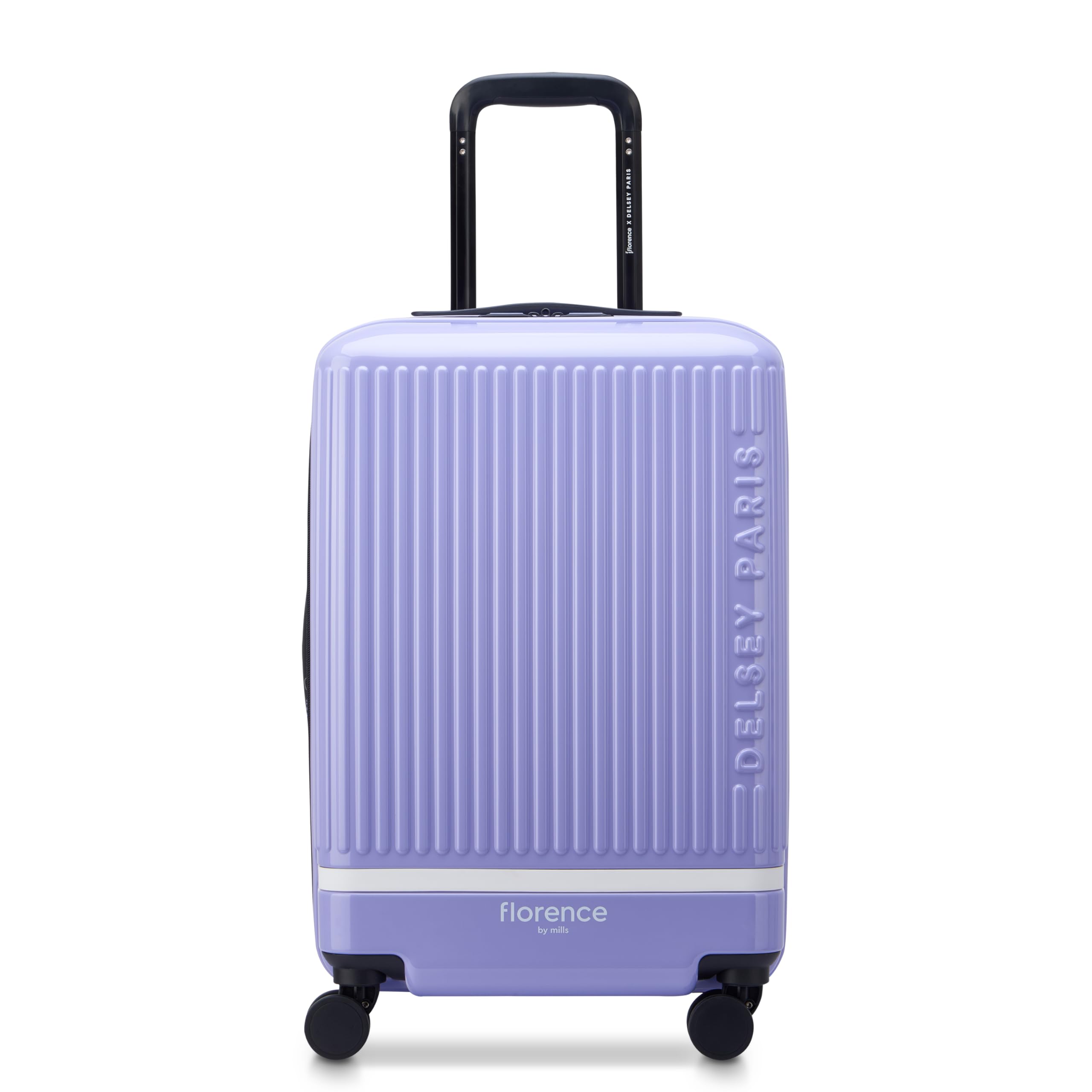 florence by mills Spin Me Away Hardside Expandable Luggage with Spinner Wheels, Lavender, Carry-On 20 Inch