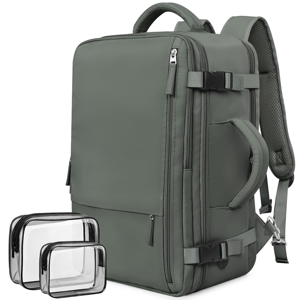 Rinlist Travel Backpack For Women Men Flight Approved, Carry-on Backpack Bag Luggage, Personal Item Backpack Bag, Laptop Backpack Casual Daypack, Travel Essentials Must Haves, Olive-green