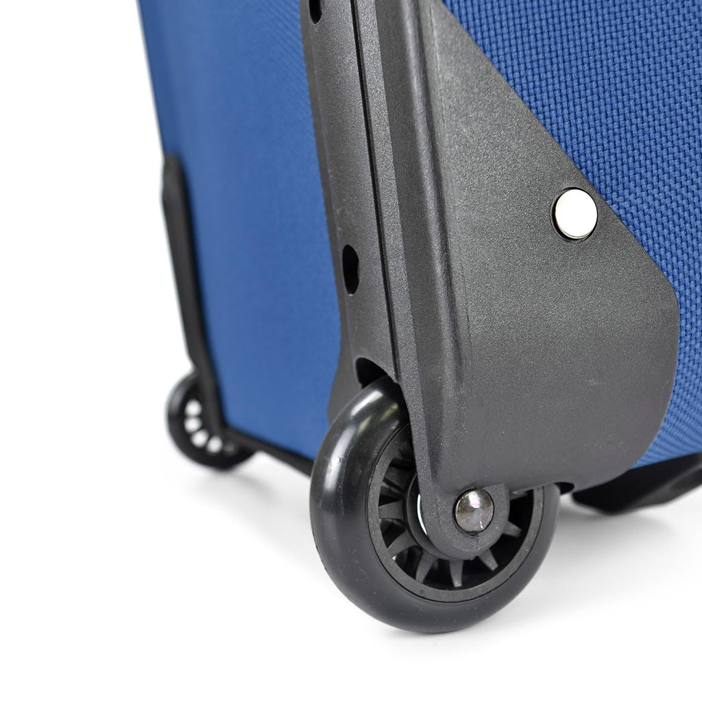 U.S. Traveler Rio Lightweight Softside Rolling Carry-on Suitcase, 2-Wheel Single, Royal Blue
