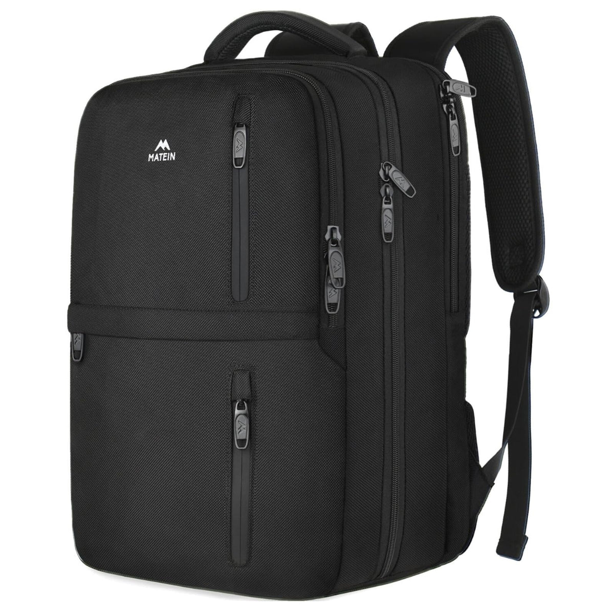 MATEIN Carry on Backpack, 40L Flight Approved Large Travel Laptop Backpack, 17 Inch Water Resistant Luggage Computer Daypack College Weekender Overnight Bag for Men & Women, Black