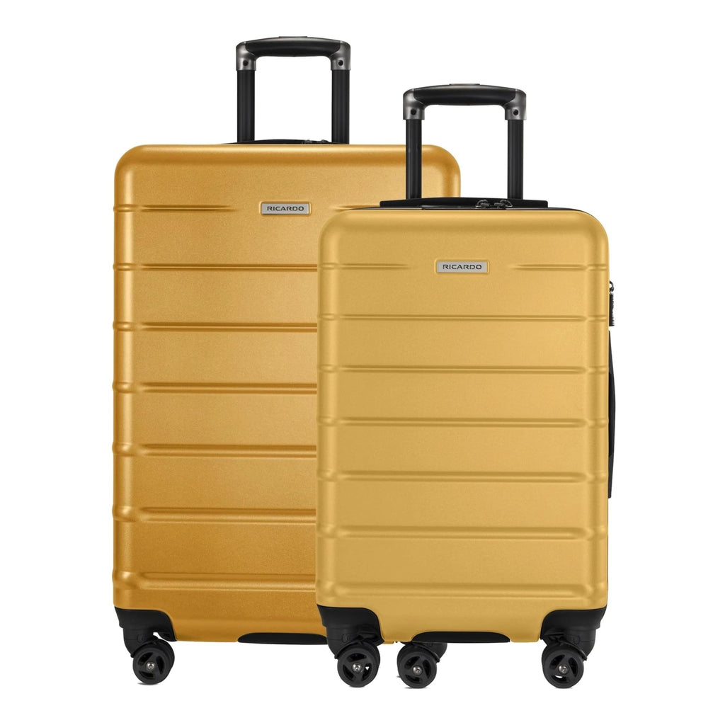 Ricardo Beverly Hills Cambria Hardside Luggage | Stylish Suitcase with Wheels for Effortless Travel, Expandable and Secure TSA-Locked Packing, 2-Piece Set (20", 24") Mango Tango