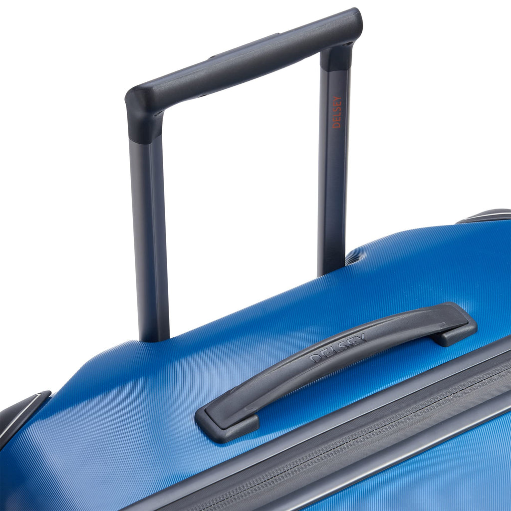 DELSEY PARIS Cactus Hardside Luggage with Spinner Wheels, White/Blue, Checked-Large 28 Inch