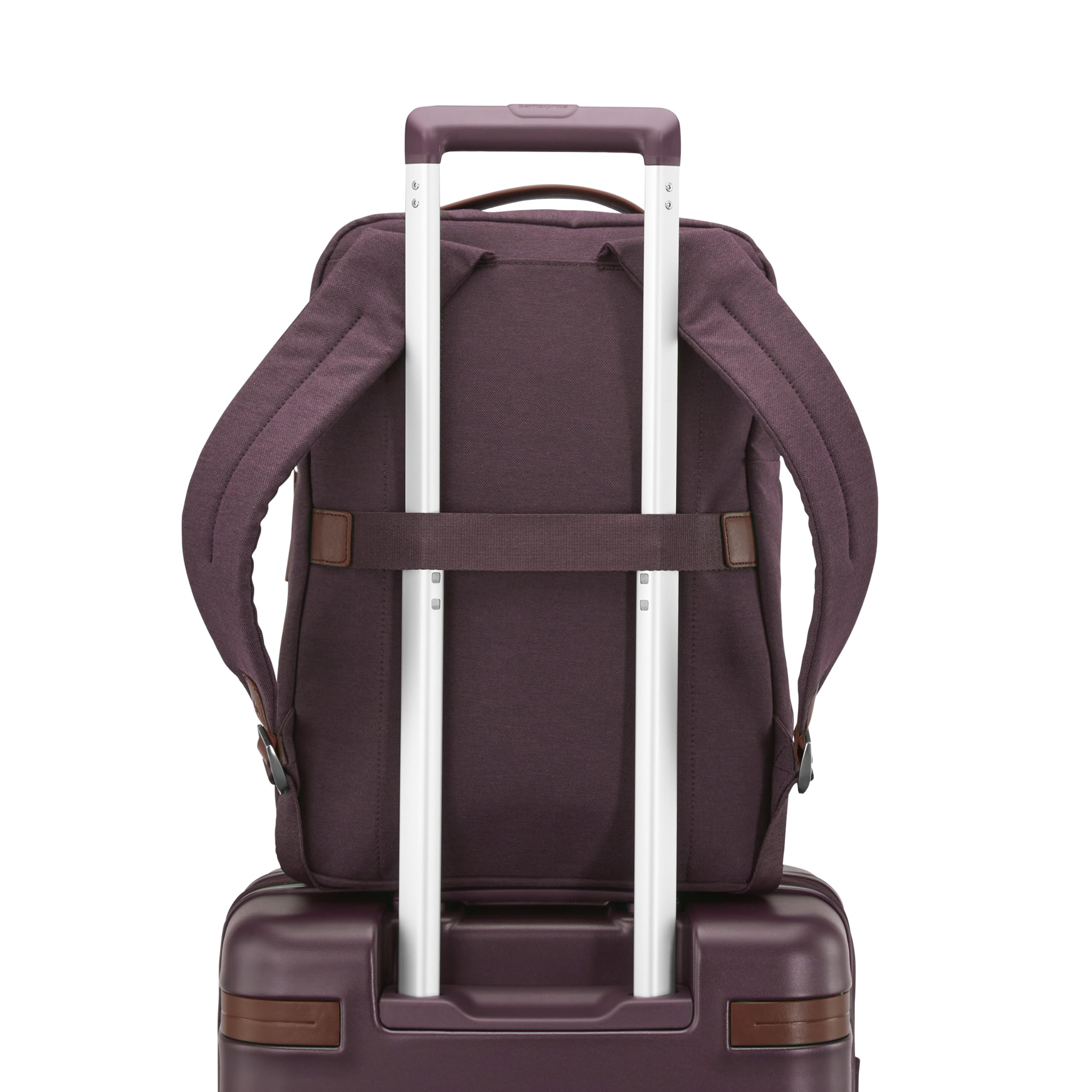 Samsonite Virtuosa Carry-On Travel Backpack with Padded Laptop Sleeve, Merlot