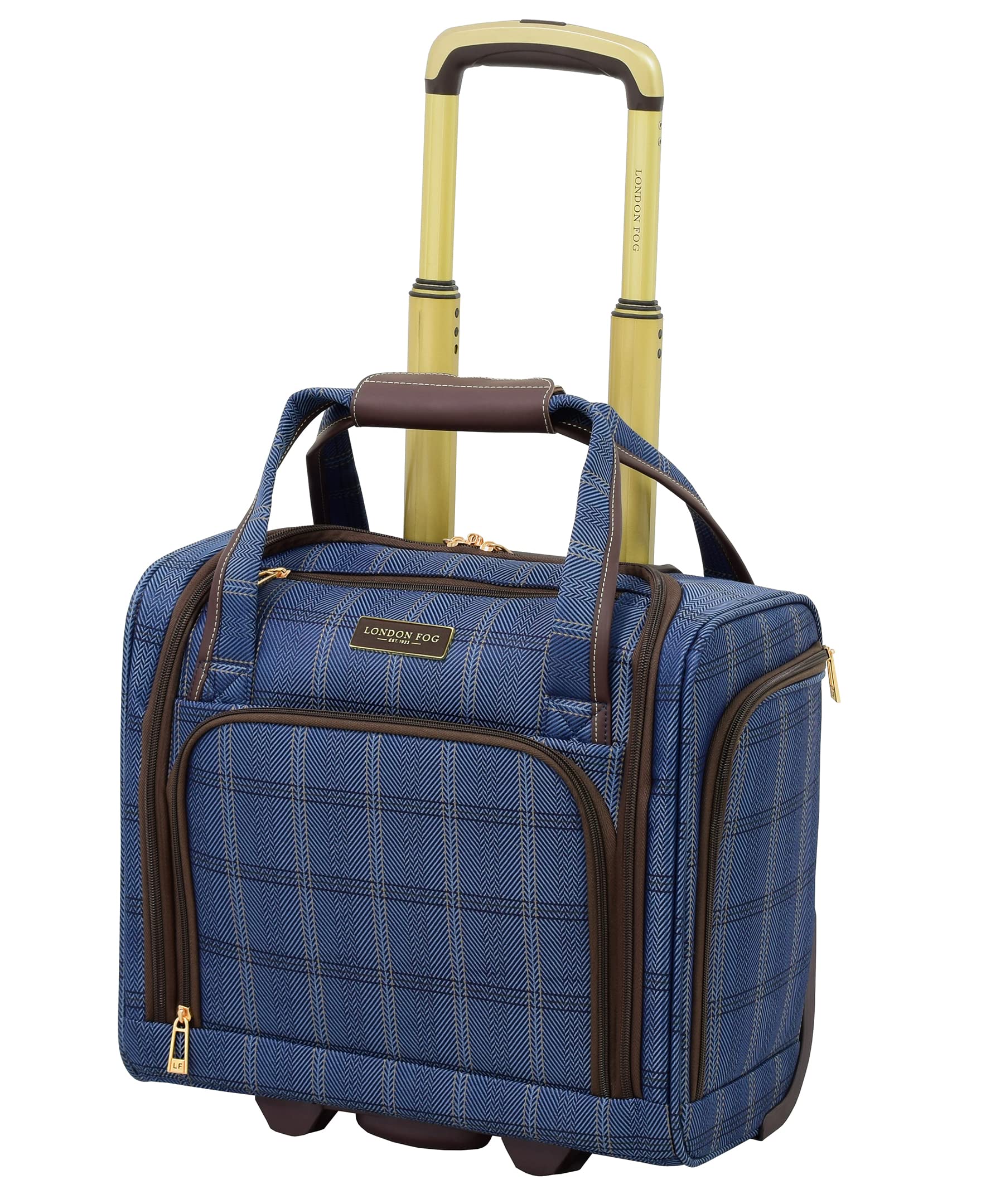 London Fog Brentwood II 15" 2-Wheel Under The Seat Bag, Blue, Carry Inch