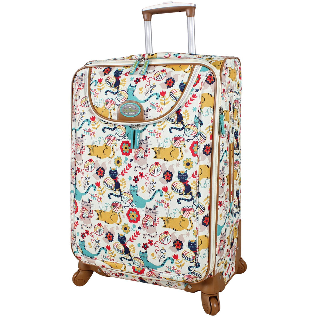 Lily Bloom Design Pattern 28" Luggage Softside Expandable With Double Spinner Wheels, Large Lightweight Suitcase Checked Bag For Women