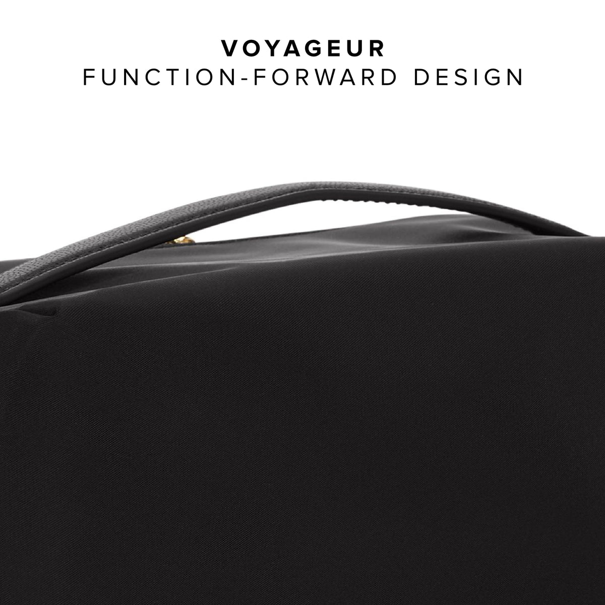 TUMI - Voyageur Dallas Cosmetic Bag - Lay-Flat Travel Makeup Organizer - Packable Travel Kit - Black with Gold Hardware