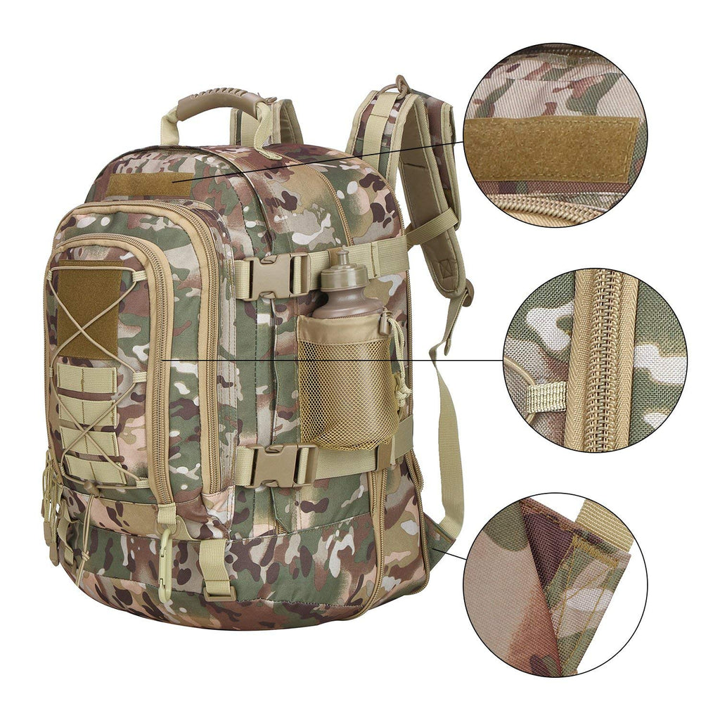 Military Expandable Travel Backpack Tactical Waterproof Work Backpack for Men(OCP)