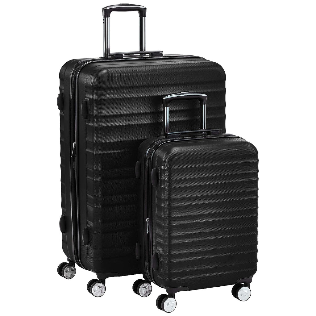 Amazon Basics 2-Piece Hardside Luggage Set (20", 28") with TSA Locks, Spinner Wheels, Expandable, Scratch-Resistant Surface, Black