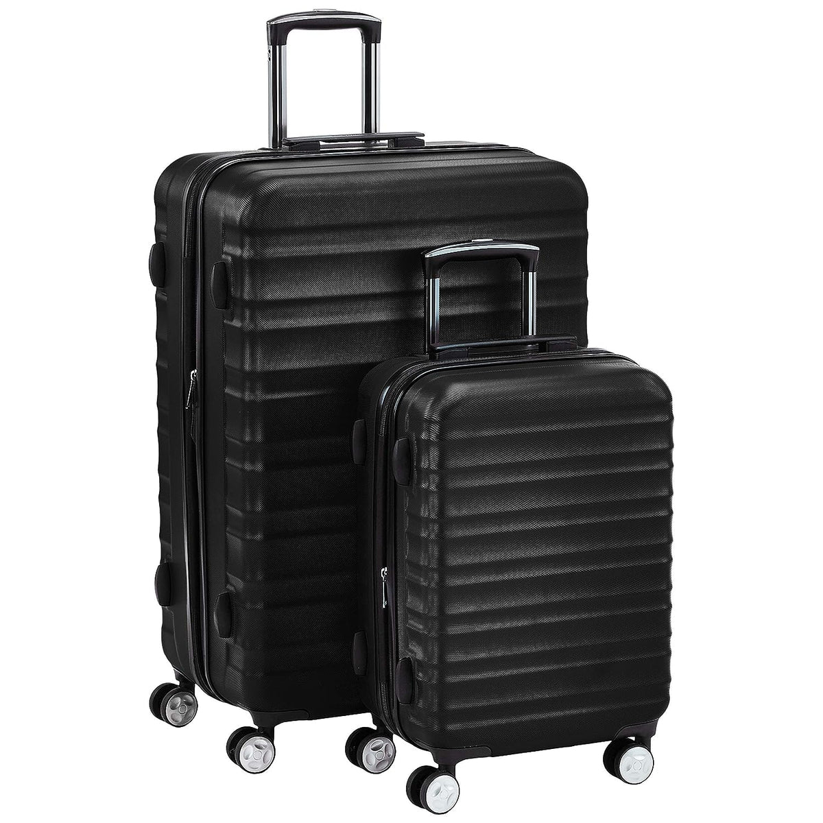 Amazon Basics 2-Piece Hardside Luggage Set (20", 28") with TSA Locks, Spinner Wheels, Expandable, Scratch-Resistant Surface, Black
