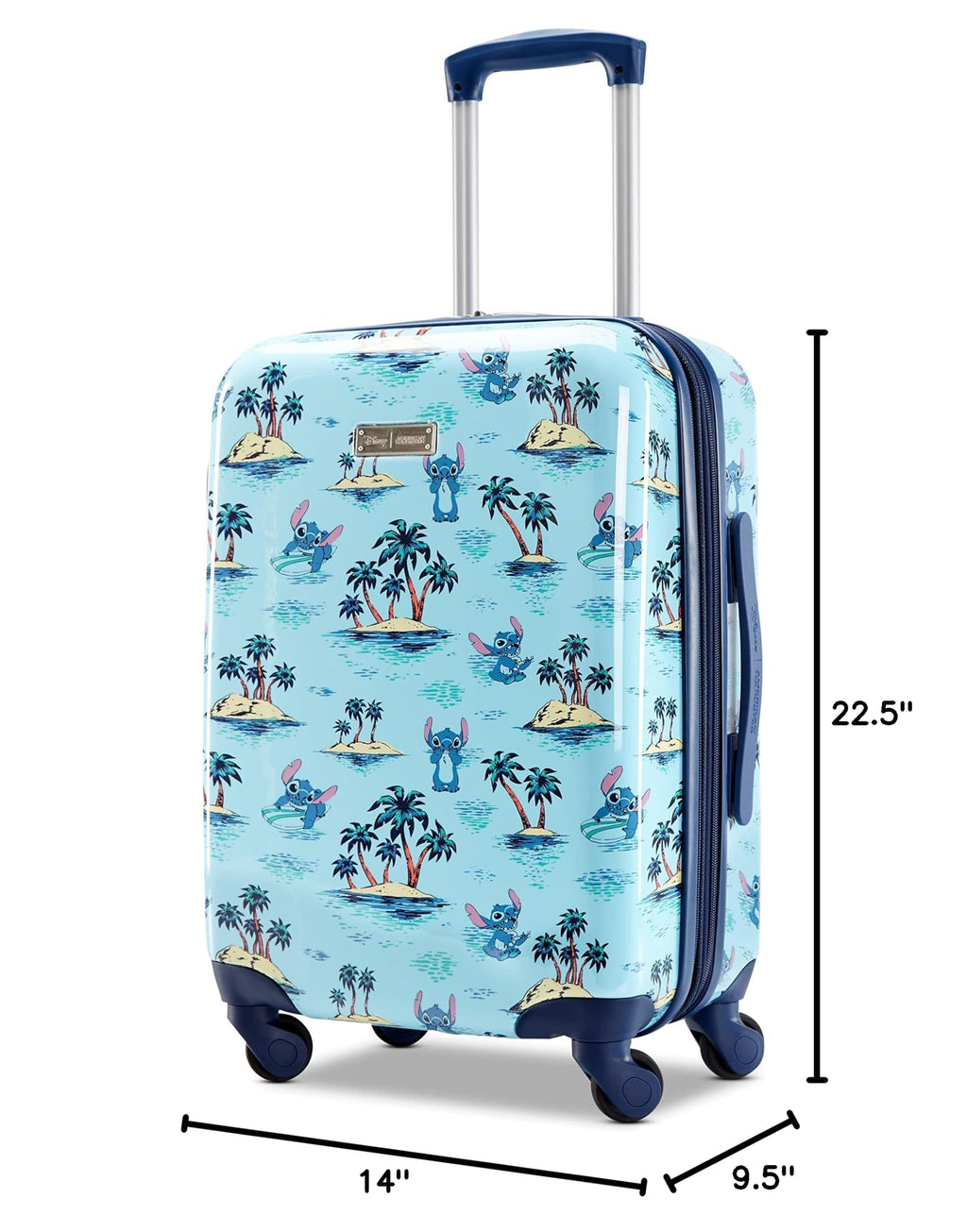 American Tourister Disney Stitch Hardside Luggage with Spinner Wheels, Carry-On 20-Inch, Stitch