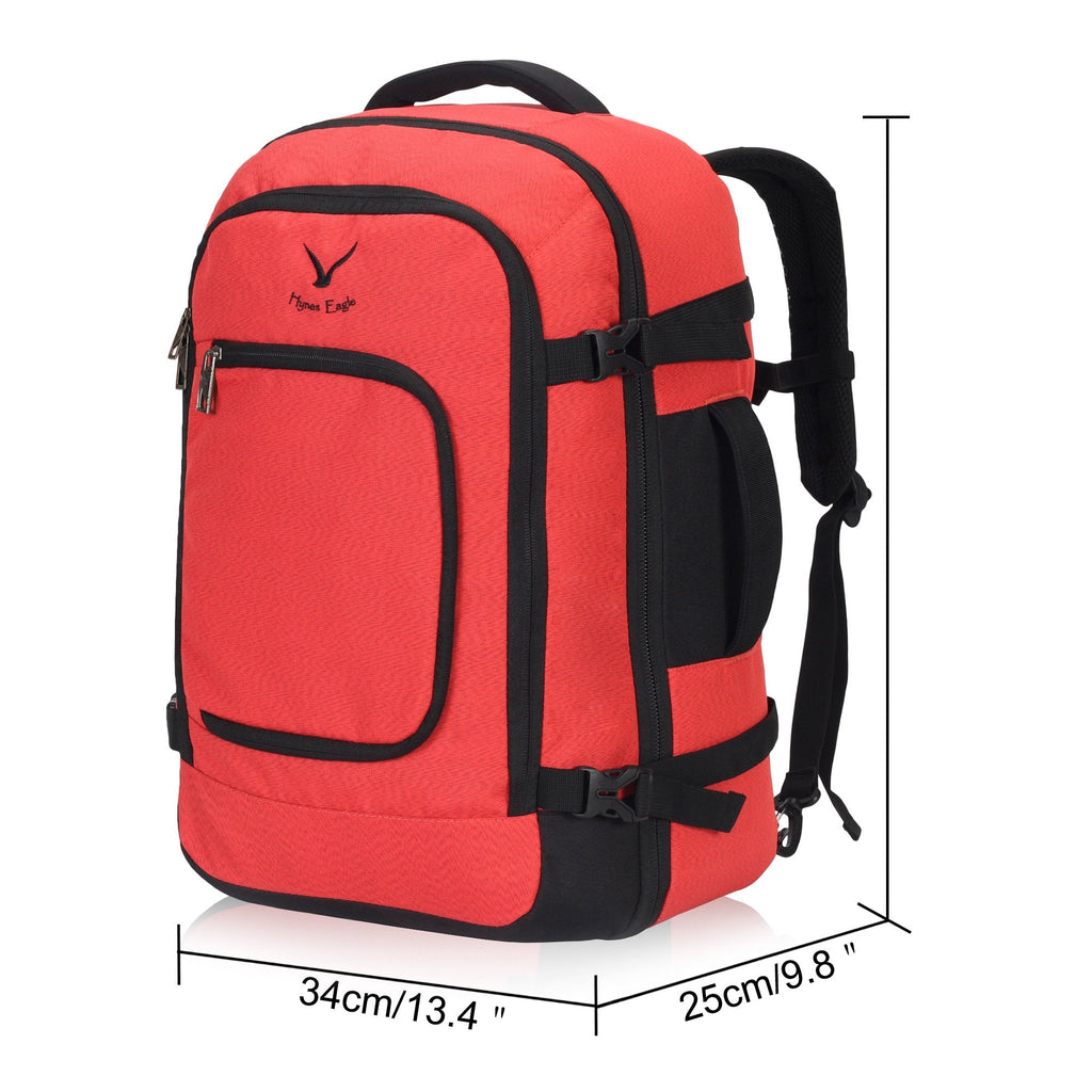 Hynes Eagle Travel Backpack 40L Flight Approved Carry on Backpack, Scarlet 2017
