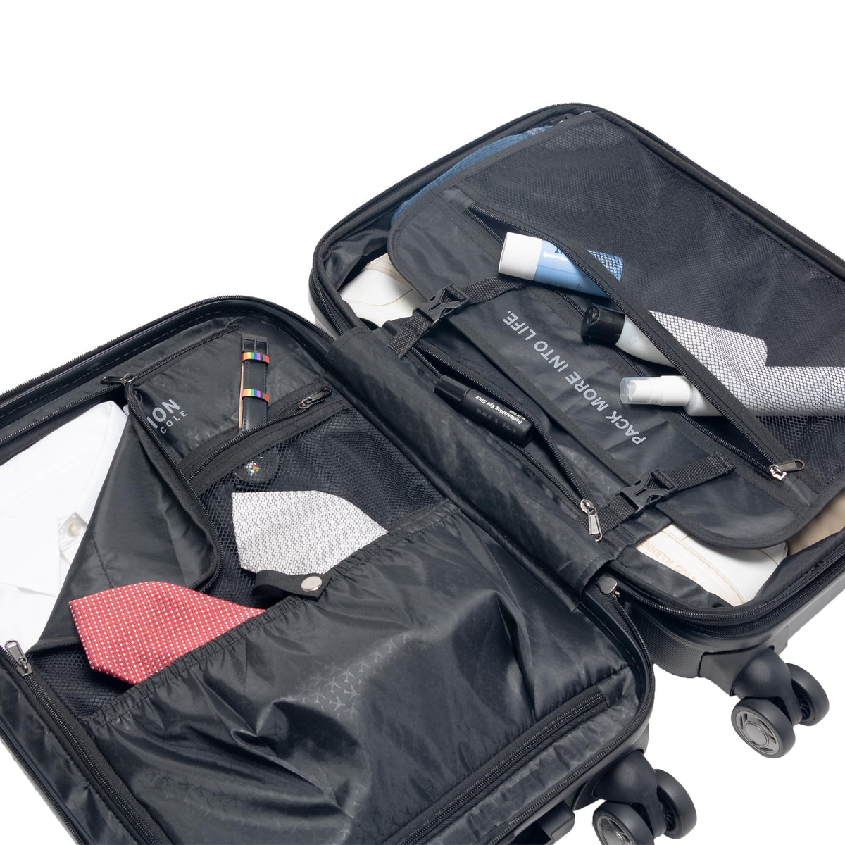 Kenneth Cole REACTION Renegade Luggage Expandable 8-Wheel Spinner Lightweight Hardside Suitcase, Midnight Plum, 20-Inch Carry On