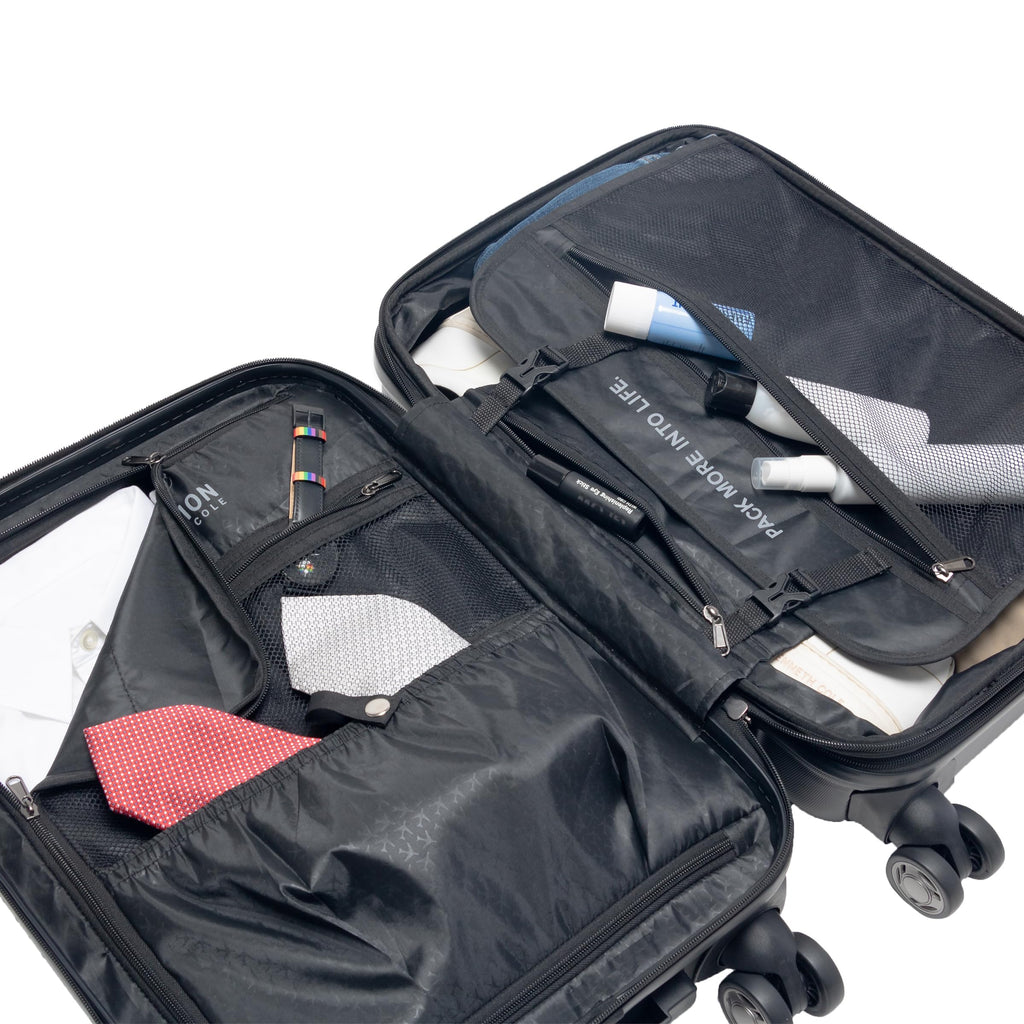 Kenneth Cole REACTION Renegade Luggage Expandable 8-Wheel Spinner Lightweight Hardside Suitcase, Midnight Plum, 24-Inch Checked