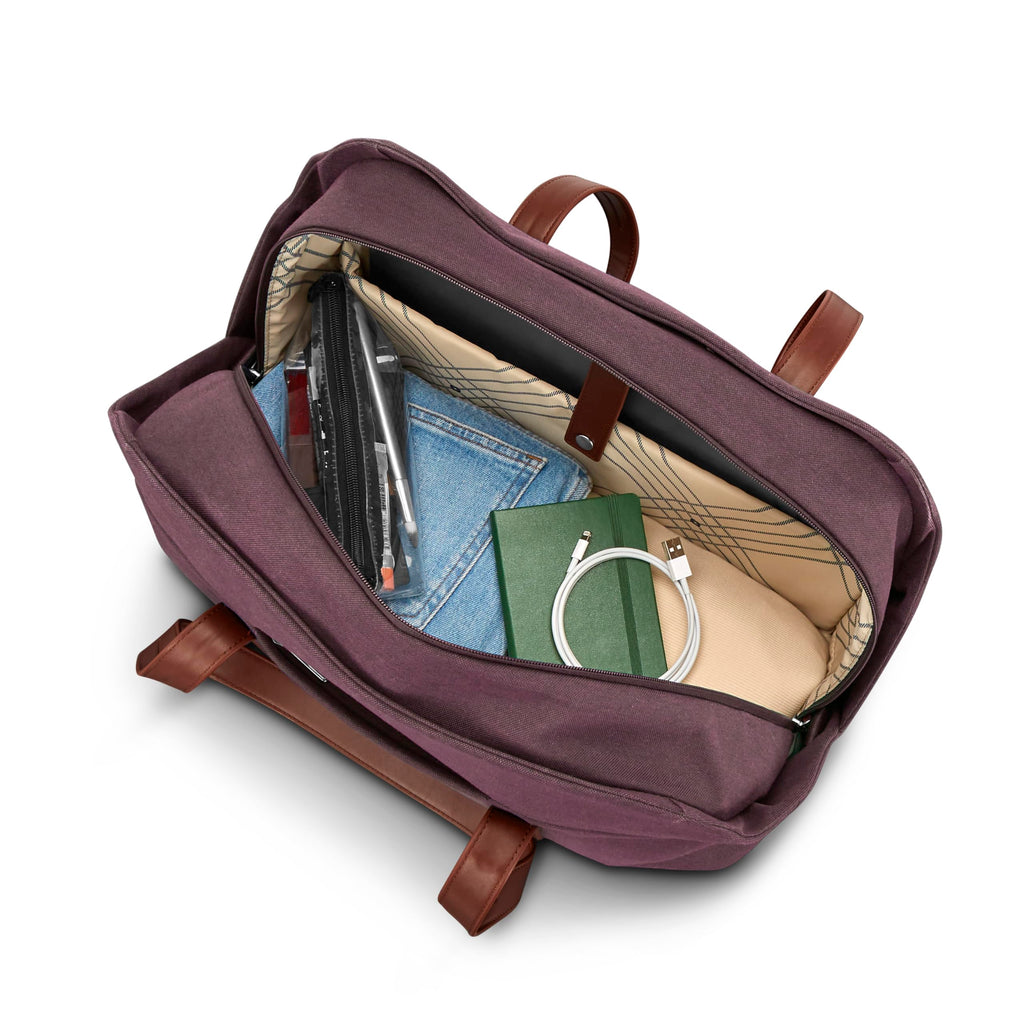 Samsonite Virtuosa Weekender Duffel Overnight Bag with Laptop Computer Sleeve, Merlot