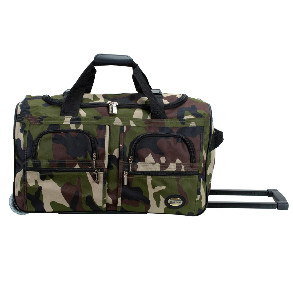 Rockland Rolling Duffel Bag, CAMO, 22"