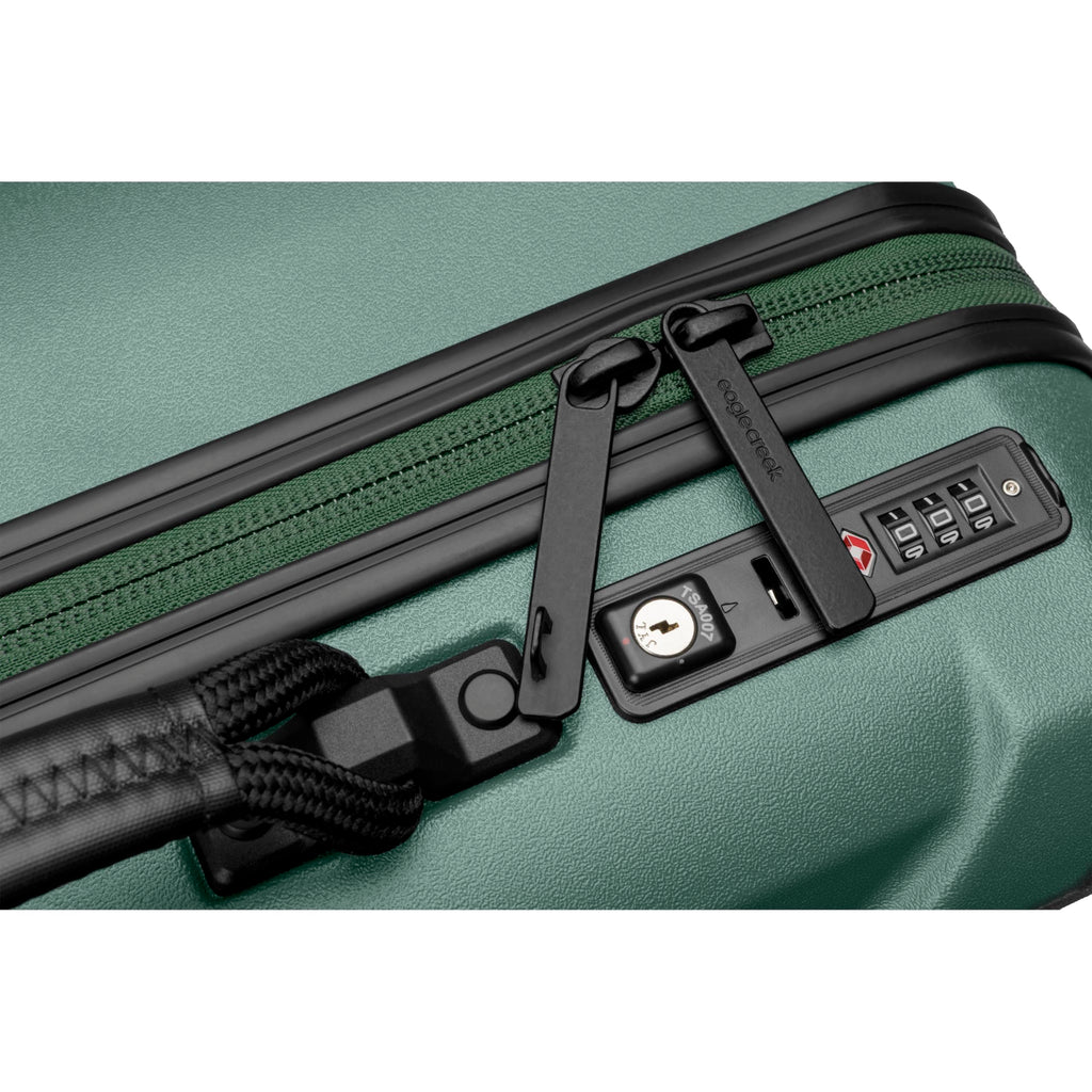 Eagle Creek Tarmac 4-Wheel Carry-On Luggage - Durable Rolling Suitcase for Versatile Packing - Telescoping Handle - Sleek Design - Secure Storage Compartments - Locking Zippers - Duck Green