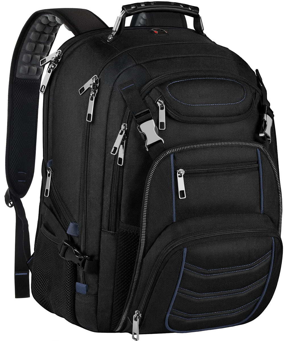 18.4 Inch Laptop Backpack,Extra Large Travel Backpack with USB Charger Port for Men Women,60L Big Capacity Heavy Duty Computer Bag TSA Friendly RFID Anti Theft Pocket Backbag,21.2*15.5*11.5 inch Blue