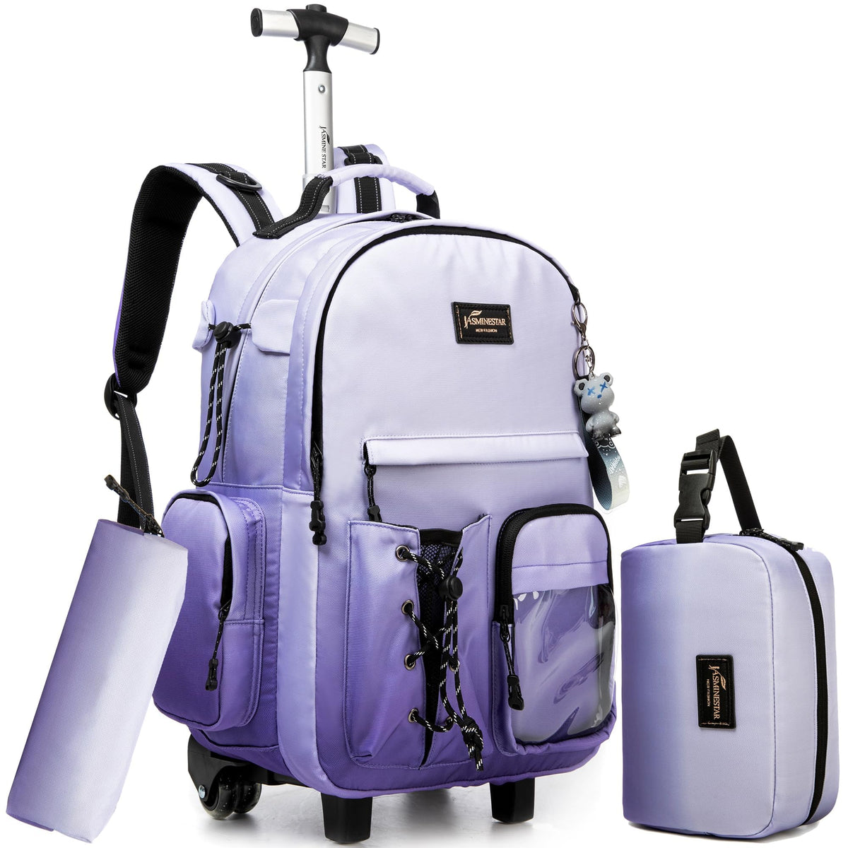 Kids Backpack with Wheels Kids Rolling Backpack Suitcase Carry on Luggage Backpacsk with Wheels for Teens Boys Girls Rolling Backpacks for Elementary Middle High School Students