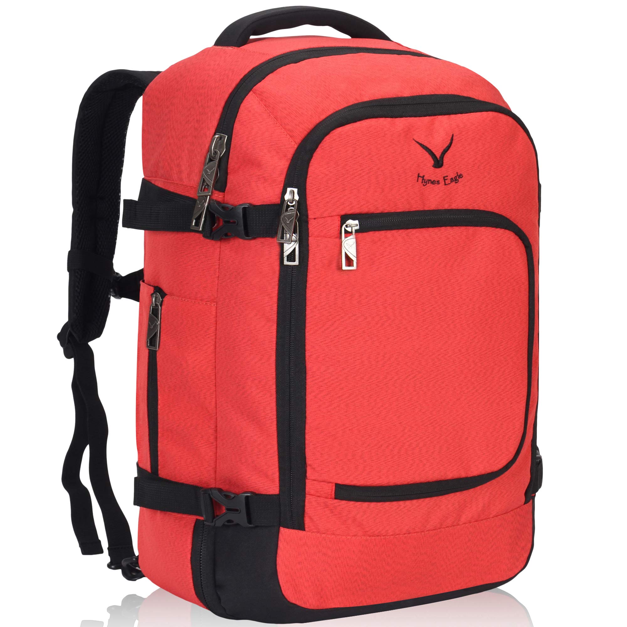 Hynes Eagle Travel Backpack 40L Flight Approved Carry on Backpack, Scarlet 2017