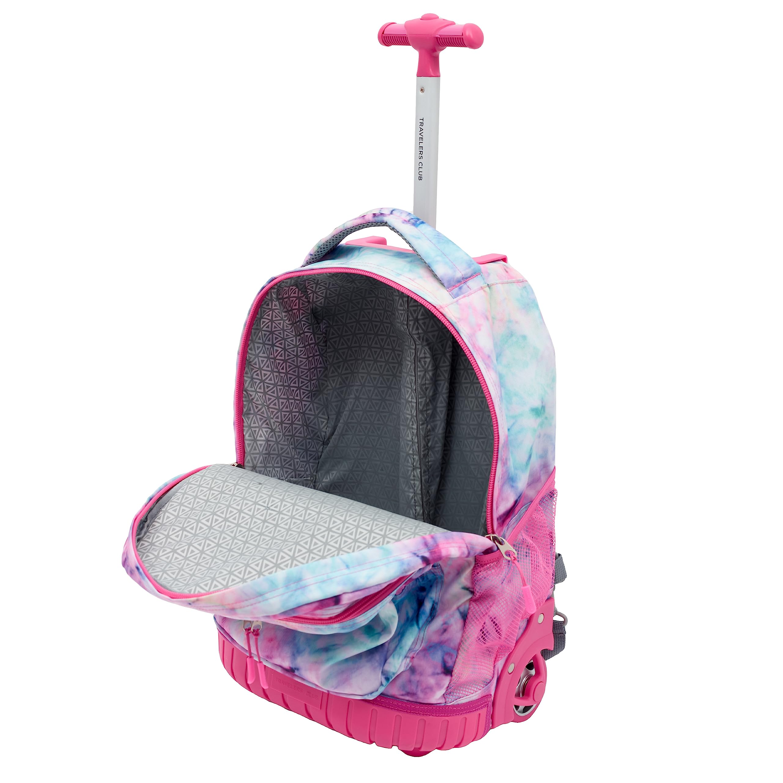 Travelers Club 18" Rolling Backpack with Shoulder Straps, Tye Dye
