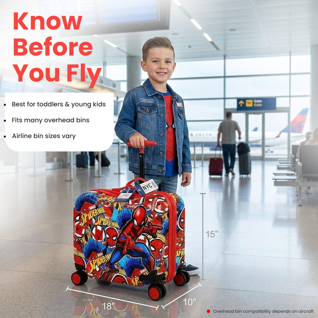 Bioworld Spider-Man All-Over Print 18" Ride-On Luggage