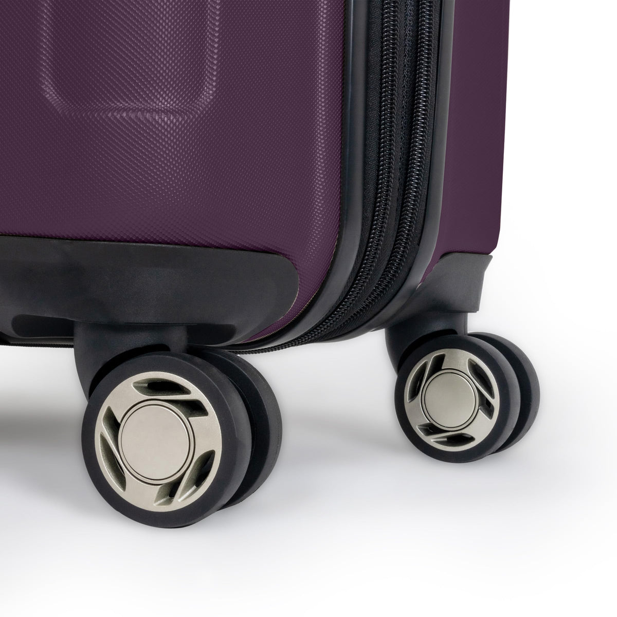 Kenneth Cole REACTION Renegade Luggage Expandable 8-Wheel Spinner Lightweight Hardside Suitcase, Midnight Plum, 20-Inch Carry On